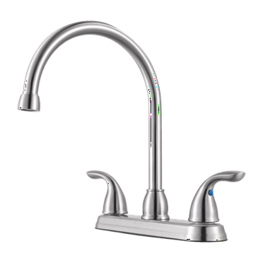 Builders Shoppe 1201CP RV Mobile Home Non-Metallic High Arc Swivel Kitchen Sink Faucet Chrome Finish 